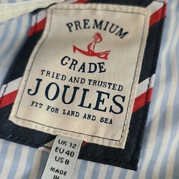 Joules Beachy Funnel Neck Henley Popover Sweatshirt Size 8 - Picture 8 of 9